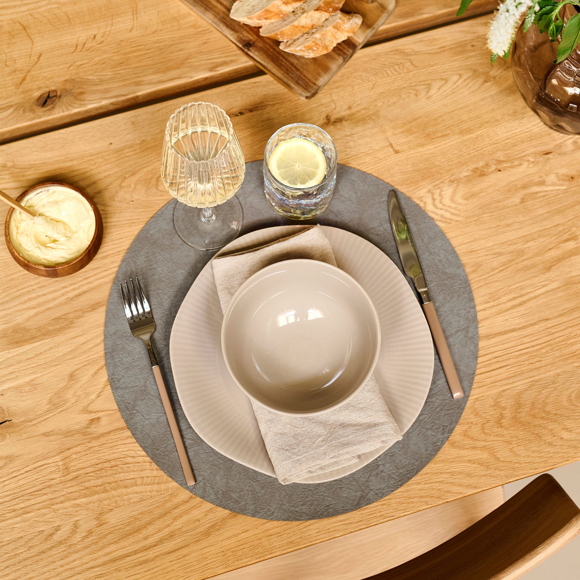 Glasgow vendbar dækkeserviet Ø38 cm